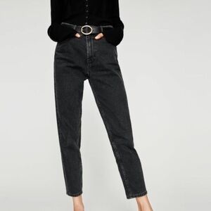 ZARA Black Mom Jeans 00